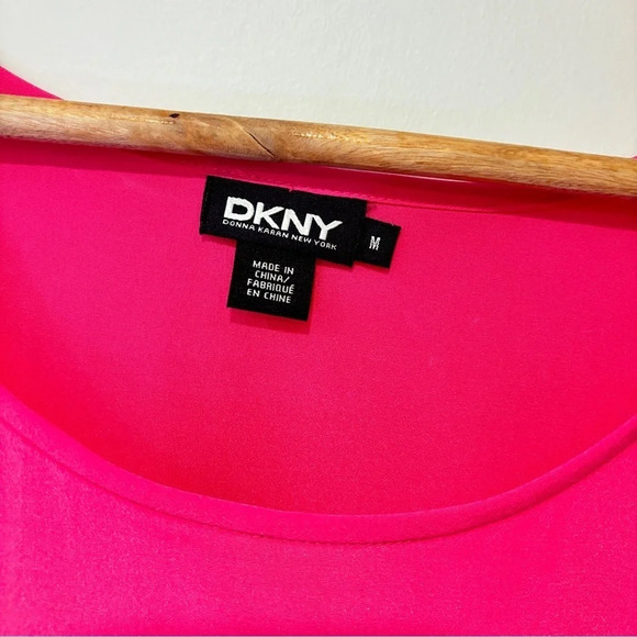 DKNYC Pink silk stretch drawstring dress - Picture 3 of 7